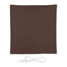 Relaxdays, Marrone Tenda a Vela Quadrata, Idrorepellente, Anti UV, con Corde di Supporto, Terrazza, Giardino, LxP: 3x3 m