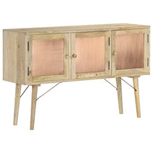 vidaXL Legno Massello di Mango Credenza Madia Mobile Armadietto Armadio Mobiletto Alto Portaoggetti Cassa Cassapanca Mobili 118x35x75 cm
