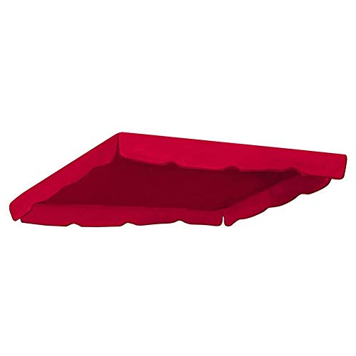 osmanthus - Tettuccio di ricambio per dondolo da giardino a 3 posti, copertura di ricambio per tettuccio parasole, protezione dai raggi UV, impermeabile, per esterni, 64 x 114 x 15 cm Colore: rosso