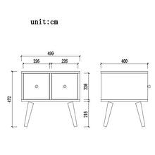 DGHJK Mobili per la casa, Comodino da Comodino con Armadio a 2 cassetti in Stile Mid-Century , 19,2 '' e Tempi; 15,7 '' e Tempi; 18,5 ''