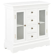 vidaXL Credenza Bianca 70x28x70 cm in Legno Massello di Pino Madia Mobile Comoda Funzionale Durevole Robusta Resistente Ampia Solida Pratica