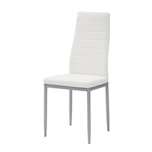 Cribel Queen Set da 4 Sedia, Similpelle, Bianco, 47 x 40 cm, 4 Pezzi