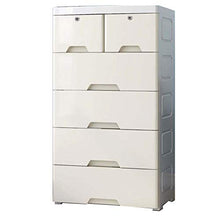 ZKHD Cassettiera A Doppio Cassettiera in Plastica da 50 Cm Khaki, Semplice Scatola di Immagazzinaggio del Guardaroba, Armadietto di Stoccaggio,7 Floors