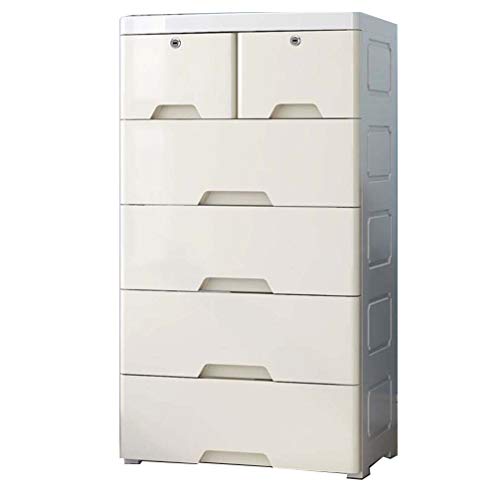 ZKHD Cassettiera A Doppio Cassettiera in Plastica da 48 Cm Khaki, Semplice Scatola di Immagazzinaggio del Guardaroba, Armadietto dell'Armadio,4 Floors