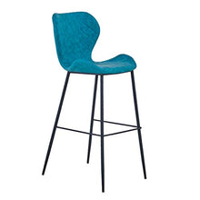 SAP - Sgabello da bar alla moda, creativo, sedia da bar e schienale alto, girevole, per la colazione, ristorante, resistente (colore: blu, dimensioni: 75 cm)