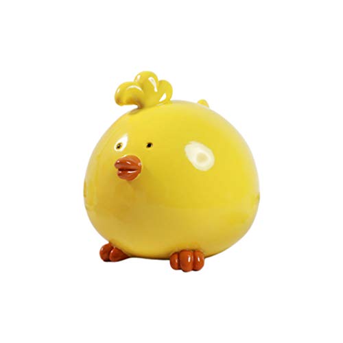 Cabilock Pulcino Salvadanaio Banca di Moneta Animale Pentola per Risparmiare Denaro Personalizzata Animale Desktop Figurina Ornamento per Compleanno Regalo Regalo di Capodanno (Giallo)