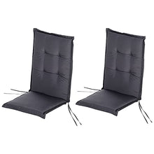 Outsunny HOMCOM Set 2 Cuscini per Sedia a Sdraio da Giardino, Materassini Imbottiti Impermeabili Antimuffa Antiscivolo 120x50x6cm