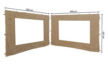 QUICK STAR 2 Pannelli Laterali con finestrella PE 300 / 400x195cm Beige per Gazebo 3x4m