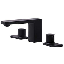 VBARV Rubinetto per lavabo da Bagno in Ottone - Rubinetto per lavabo a Tre Fori Rame Diviso in Tre Pezzi Mobile da Bagno con Acqua Calda e Fredda lavabo Nero Spazzolato