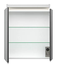 Set di mobili da bagno Firenze 60 (4 parti/C) antracite e armadio a specchio
