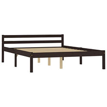 FAMIROSA Giroletto con 2 Cassetti Marrone Scuro Legno di Pino 120x200 cm-0608
