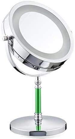 Specchio Specchi da Bagno da Bagno Trucco Illuminato, Girevole a vanità a LED da 8 Pollici Girevole con Supporto