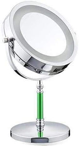 Specchio Specchi da Bagno da Bagno Trucco Illuminato, Girevole a vanità a LED da 8 Pollici Girevole con Supporto