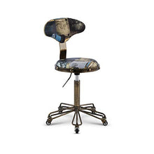 Crazy stool Zhou-WD Sgabello Rotondo Stile retrò, puleggia Stile Industriale Design Sgabello da Barbiere for Il Tempo Libero Soggiorno Tavolo da toeletta Sedia da Bar Sgabelli da Bar (Color : C)
