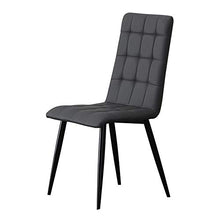 Sedie da pranzo con Schienale, sedie da cucina, Moderne sedia da soggiorno in pelle, stile scandinavo,Sedie per ufficio grigio