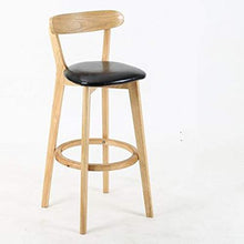 QinWenYan Sgabelli da Bar Solid Bar in Legno Sgabello Sedia Schienale Semplice Nordic Casa Sgabello retrò in Legno Sedia da Bar (Color : Green, Size : 92x40x40cm)