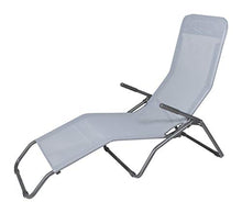 VERDELOOK Lettino Riccione da Spiaggia, 94x58x82 cm, Grigio