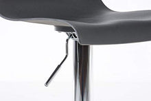 CLP Sgabello Alto Hoover in Polipropilene E Metallo I Sgabello Bar Design Regolabile 59-80 CM I Sedia Sgabello Girevole, Colore:Grigio