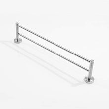 Leekayer Portasciugamani in acciaio inox, doppio braccio porta asciugamani in nichel spazzolato fissaggio a parete 60 cm