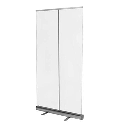 MSQL Schermo Banner Pull-up Trasparente Schermo in plastica Trasparente Schermo divisorio Protettivo Anti-starnuto con Supporto in Acciaio in Alluminio, per distanze sociali, scuole,60 * 160cm