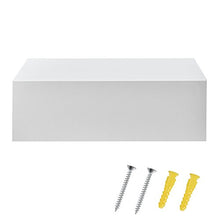 2 x Mensola da parete con cassetto - Bianco opaco/effetto legno - 46x30x15cm