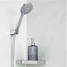 FTTKGRL Dispenser Sapone Realizzato in Vetro,Dispenser di Sapone per Mani con Pompa in Acciaio Inox,Dispenser di Sapone per Bagno, Toilet o Cucina (Grigio Scuro)