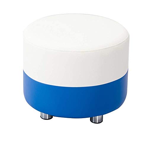 HBING Multifunzionale di Riposo Extra Sedile Pouf Poggiapiedi Sgabello Imbottito Poggiapiedi Sgabello Elegante Sedile Ottomano per Camera da Letto E Soggiorno Sala Lettura Ristorante Club,Blue