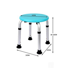 XD Sgabello da Bagno Blu Bagno Sedia da Bagno Sgabello da Bagno Regolabile in Altezza con Grande Pad Antiscivolo in Lega di Alluminio Sgabello da Donna Incinta Doccia Sgabello con Bordo in PE