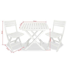 FAMIROSA Set da Bistrot 3 pz in Plastica Bianco