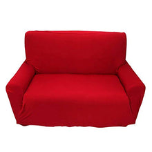 Dirgee 3 posti Divano Copri 7 Colori Solidi Full slipcover slipcover Tessuto Elasticizzato Divano Soft Cover Cover del Divano protettore Facile Misura per la casa mobili per la casa Lavabile, Rosso