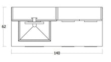 Dafnedesign.com - Mobile lavanderia porta lavatrice e cesti bucato -Misura: L.140 P.63 cm Finitura: Laccato �tranch� bianco