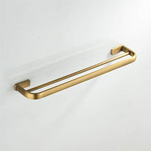 Flybath Portasciugamani da Parete Doppio Ottone Porta Asciugamani da Bagno Montaggio a Parete, 57 cm Bronzo Spazzolato