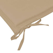 FAMIROSA Cuscino per Panca da Giardino Beige 100x50x3 cm