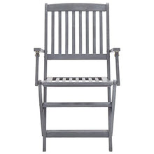 vidaXL Sedie da Giardino Pieghevoli 4pz con Cuscini in Massello Acacia