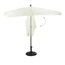 Relaxdays 10020902_126 Ombrellone da Giardino, Spiaggia, Forma Rettangolare, Naturale, 120x200x240 cm
