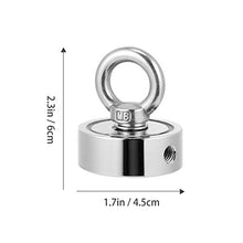 ULTECHNOVO 1 Set Kit Magneti da Pesca Bifacciali con Rampino E Guanti Magnete Rotondo per Pesca Magnetica