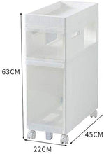 WDX - Scaffale da bagno da pavimento a pavimento, con clip per WC, piano stretto, per bagno, WC, armadietto laterale