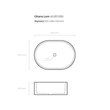 oltens Lom 40811000 - Lavandino ovale con rivestimento SmartClean, 55 x 34 cm, colore: Bianco