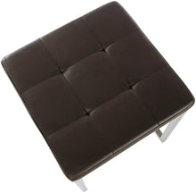 CLP Sgabello Poggiapiedi Barci In Similpelle I Panchetto Capitonné imbottito I Poggiapiedi Da Salotto Elegante Alt. 48 CM, Colore:marrone