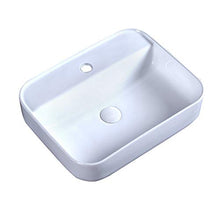 XIAOLULU Lavabo in Ceramica Ovale Bianco Bagno Lavabo da appoggio in Ceramica Lavabo Hotel Bagno Piazza Art Bacino Lavabo Lavabo WC (Color : White, Size : 50x40x13.5cm)