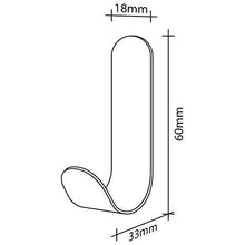 SEBSON® Ganci Adesivi per Bagno o Cucina in Acciaio Inox, 6 Pezzi Ganci Appendiabiti Senza Forare, Porta Asciugamani 60x18x33mm