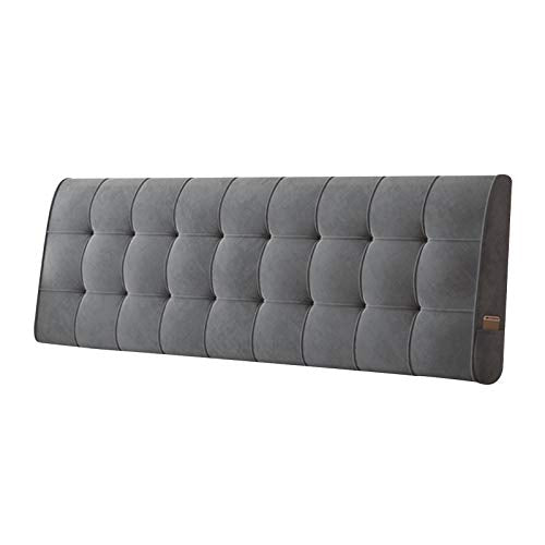 Cuscini Lettura Cuscino Supporto Lombare Schienale Testiera, Fibra Superfine Completamente Staccabile, Utilizzata per Letto Matrimoniale Singolo ( Color : B-Dark Gray , Size : 160x60x10cm )