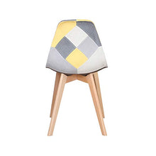 Uderkiny Set di 4 sedie Sedia da Pranzo Patchwork Sedia in Stile Nordico per Cucina Sala da Pranzo Soggiorno e Ristorante (Giallo)