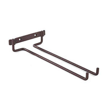 Portabottiglie da vino, fila singola Porta bicchieri in ferro finitura cromata Portabottiglie da parete a parete Cucina Scaffali da bar per la casa Decorazione(Rame opaco)
