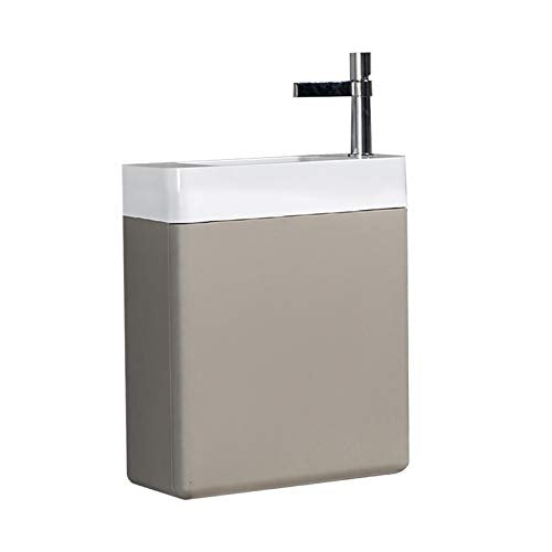 Mobiletto per il bagno CARO 450 - disponibile in diversi colori - Specchio o armadietto a specchio opzionale, Colore:Grigio platino opaco, Specchio:Senza specchio