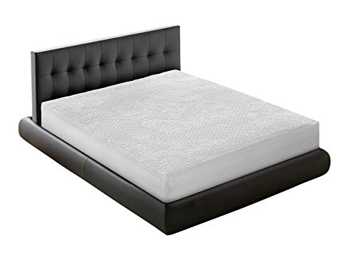 BiancheriaWeb Traversa Coprimaterasso per Letto in Spugna 100% Cotone Jacquard Made in Italy Angoli Elasticizzati Matrimoniale Bianco