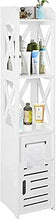 Zerone - Armadietto portaoggetti da bagno, in legno bianco, moderno, autoportante, con porta a scatto e ripiano aperto, per casa, soggiorno, camera da letto, 100 x 20 x 20 cm