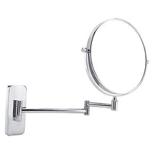 WEHOLY Specchio da Parete Specchio da Parete per Trucco da Barba Specchio da Parete allungabile Pieghevole Girevole da Bagno Specchio Rotondo ingranditore, 8 Pollici Ingrandimento 10X Ottone