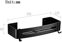 AINIYF Bagno Bagno Doccia Mensola Organizzatore Parete Punch Libero rettangolo di Alluminio dello Spazio Hook igienici 1/2/3 Tiers Nero