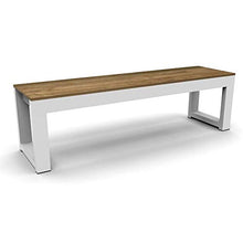 Careser - Panchina da Giardino in Legno di Teak Massiccio, 120 x 45 x 40 cm (L x A x P)